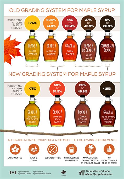 maple syrup sugar chart